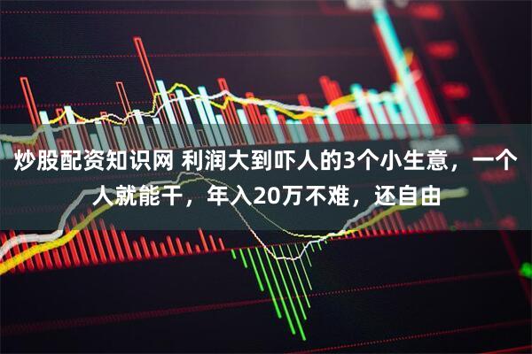 炒股配资知识网 利润大到吓人的3个小生意，一个人就能干，年入20万不难，还自由